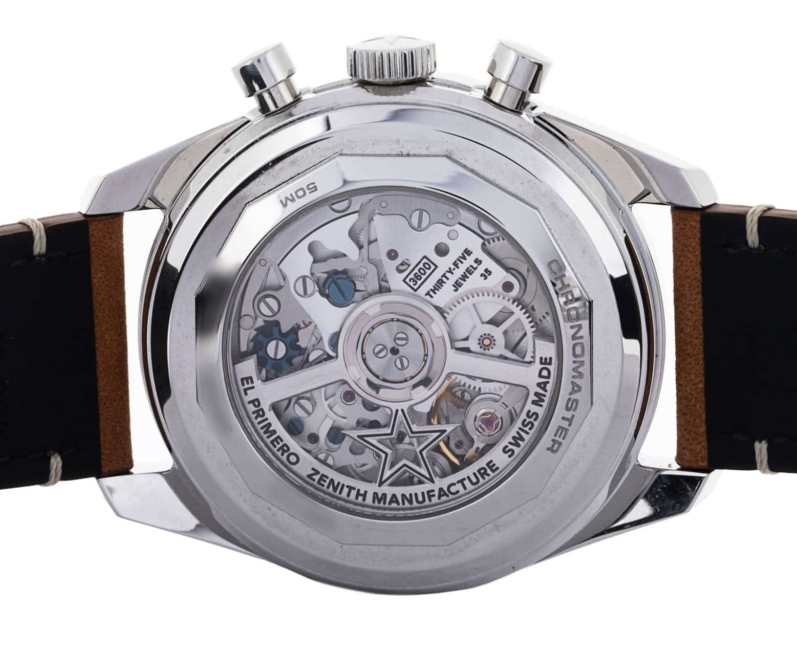 Zenith Chronomaster Black Baton Dial Leather Strap